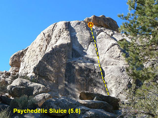 Psychedelic Sluice (5.6), Holcomb Valley Pinnacles