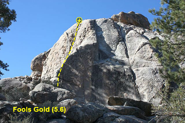 Fools Gold (5.6), Holcomb Valley Pinnacles