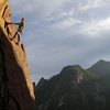 Aaron Ramras at the chains during golden hour.