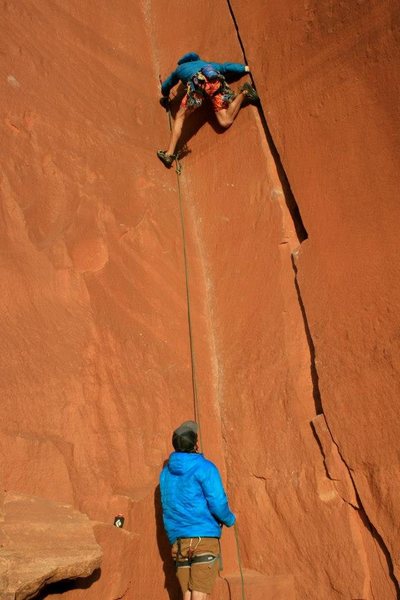 One of the best climbs of the trip! notice the black diamond advertisement? 