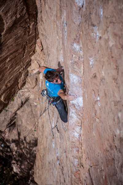 Mike wishing that ledge wasn't so slopey.