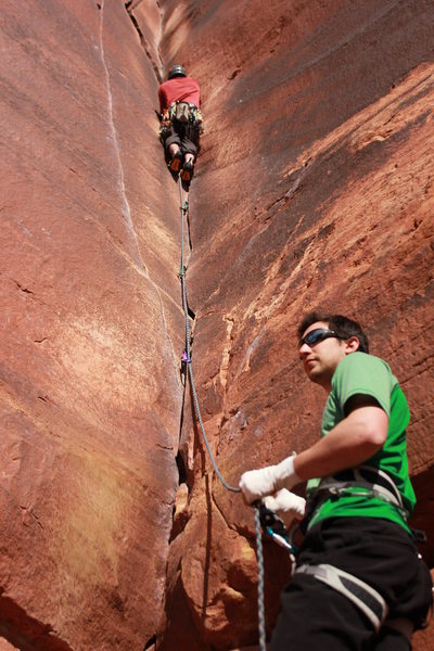 Derek leading Binou's nice and early.  Only people out there.