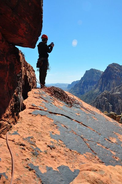 Nice ledge at top of pitch 3 