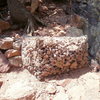 The first of many Gabions used to stabilize the boulder above Grandmother's Challenge.