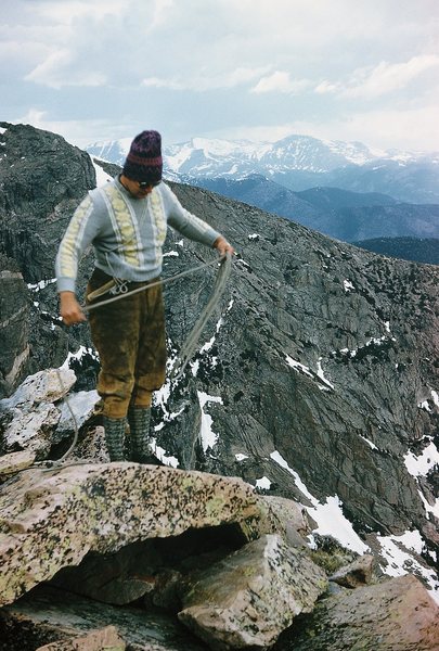 "Big Bob" LaGrange atop the "integrale" of Love and Englishman's Routes, June, 1961. 