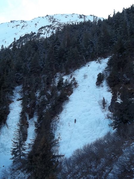 Chuck up a little higher.  You can see Craig belaying from the tree line.