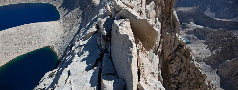 Ryan on the ridge, roughly halfway to the summit