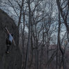 Unknown problem. V3, Highball. Inwood Park, Manhattan, NYC.