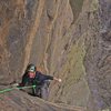 Erik Wellborn on the last pitch which was quite exciting after not having climbed in about 6 months, hahahahahaha.