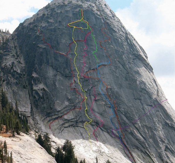 North Face Fairview Dome Routes