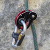 Petzl MiniTraxion device, my preferred device for top-rope soloing.