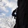 Climbing Brighton's crack at Devil's lake