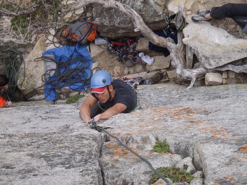 Tim cleaning the route