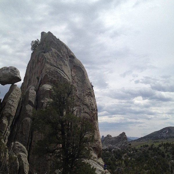 A wide shot of Anteater, you can see Bath Rock in the background. 