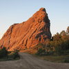 Morning Alpenglow on Bath Rock, City of Rocks, 8/2010.