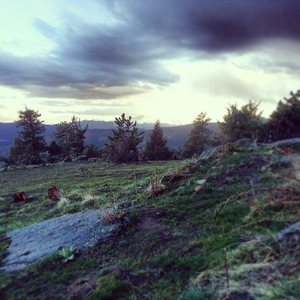 Looking west towards Long's from the Monastery camping area.