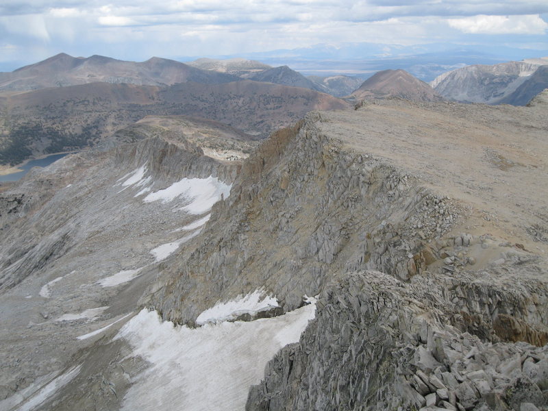 East Ridge of Conness as seen from the summit. 