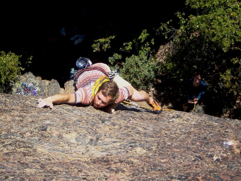 John Kidda leading Kola 5.9. Photo by Floyd Hayes.