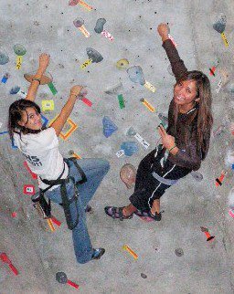 climbing with one of my students