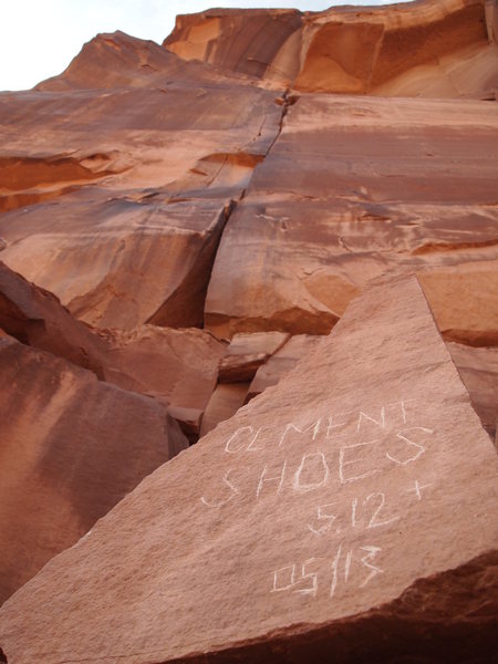 Looking up from the base of the first pitch<br>
