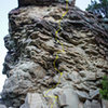 Grab the Guano 5.10a.  Six bolts to twin Fixe anchors.