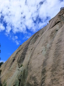 Ben at the top of Classic Dihedral  on a really nice day.