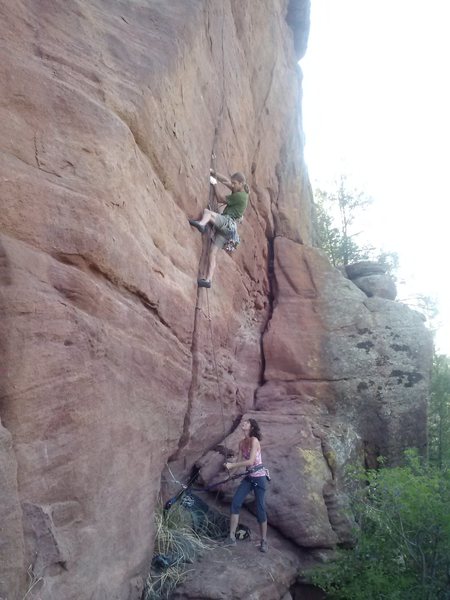 mike headed into the crux