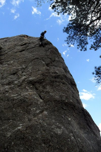 Rich at the anchors for Laura's Arete.