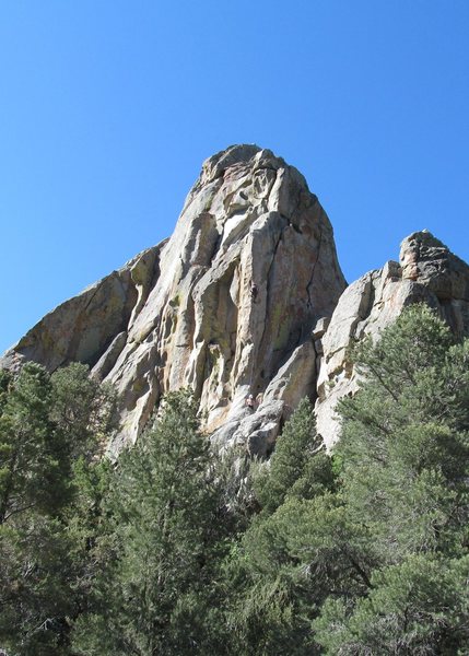 Climbers on Cairo, Parking Lot Rock, NE Corner.