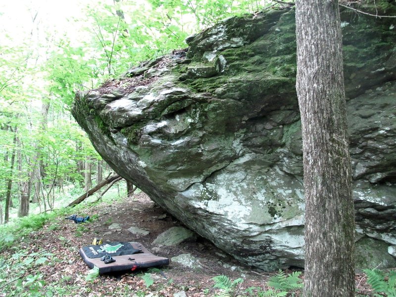 Front steep face of the Madness Boulder