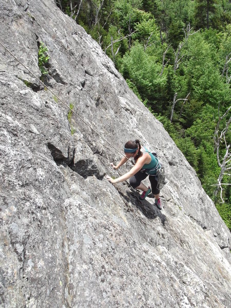 Emily getting to the top