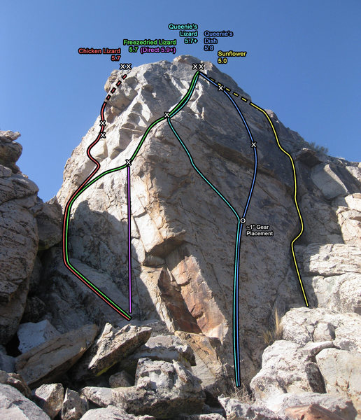 Route topo and bolt locations.