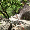 Christopher Lane on the crux moves of pitch 2