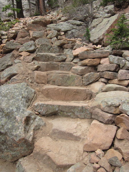 Rock work leading up to the Tan Corridor at Staunton State Park.