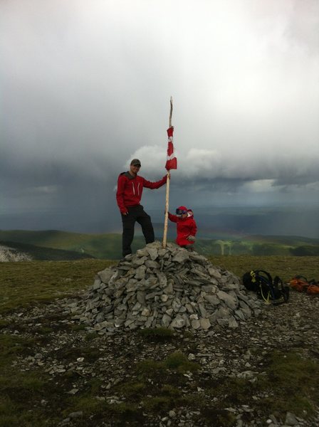 My son's first summit :D