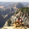 Holly Hamilton & Jolae Koehler on the summit block (Nick Wilkes photo)