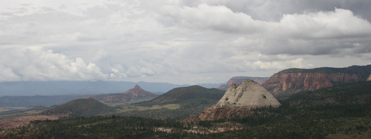 Looking west from summit across Kolob terraces