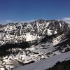 Climbed Mt. Neva to look at the North Star route. Looks pretty full still! With the turns in the couloir, it was difficult to get everything in one shot (with iPhone no less). Hope this helps!  Taken 6-14-13.