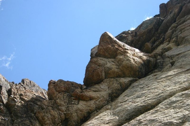 Looking up from the base.