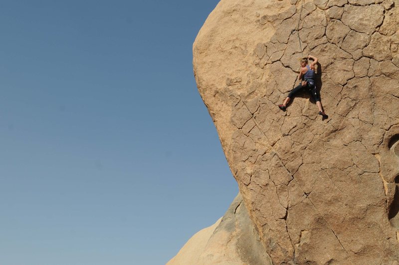 This was my sister's first day rock climbing outside! 