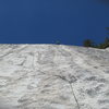 Albert Ramirez at the belay of the second pitch.