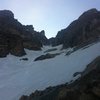 The lower end North Star Couloir. 