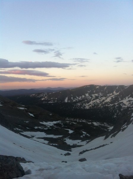 View from the Col to the West of S Arapaho Peak.