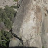 Climber topping out on MGS near dusk.