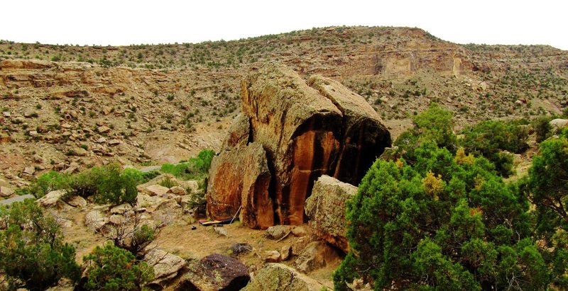 West-facing overhang of Anchor Block.