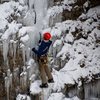 Climber on Little Angel Falls, Naples NY