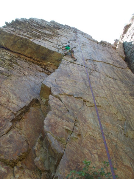 Garrett Gillest sending and cleaning gear on "Goodro's Wall" at age 7