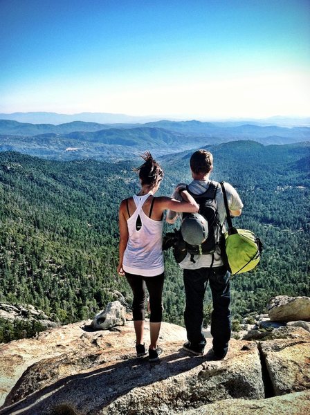 View on top of Tahquitz with my boyfriend 