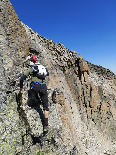 Bypassing one of the towers on the south side.