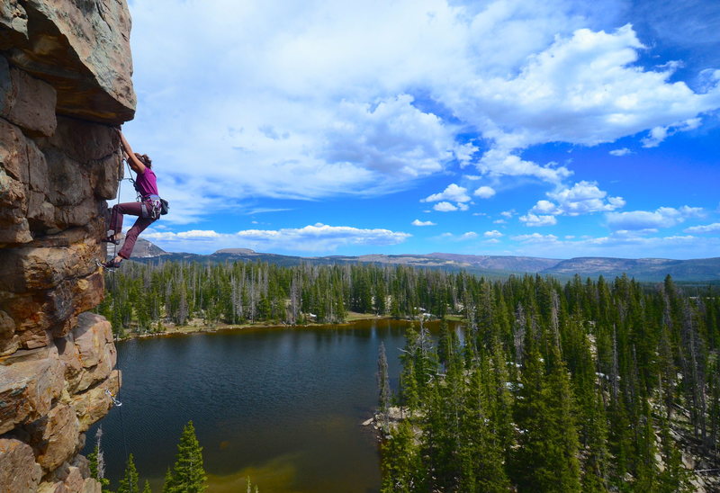 climbing at cliff lake 